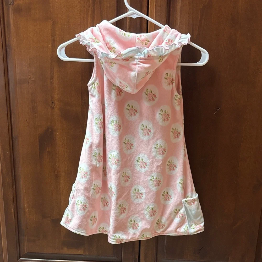 SweetHoney Light Pink Floral Ruffle Swim Coverup — so sweet!! size 6 - Picture 5 of 7
